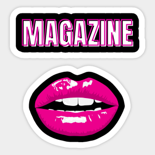 magazine red lips Sticker